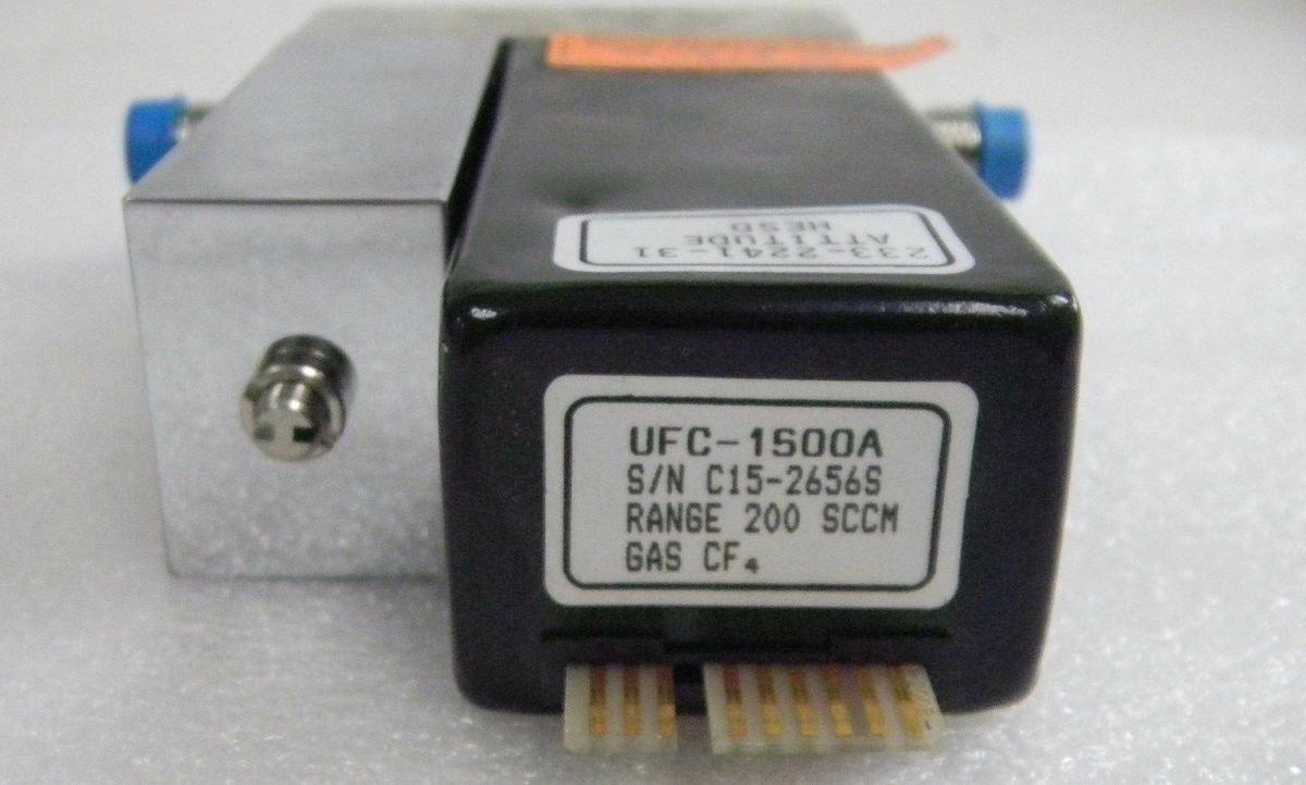 Used Unit UFC-1500A, Mass Flow Controller, Gas- CF4, Range- 200 SCCM, 1/4" M I/O