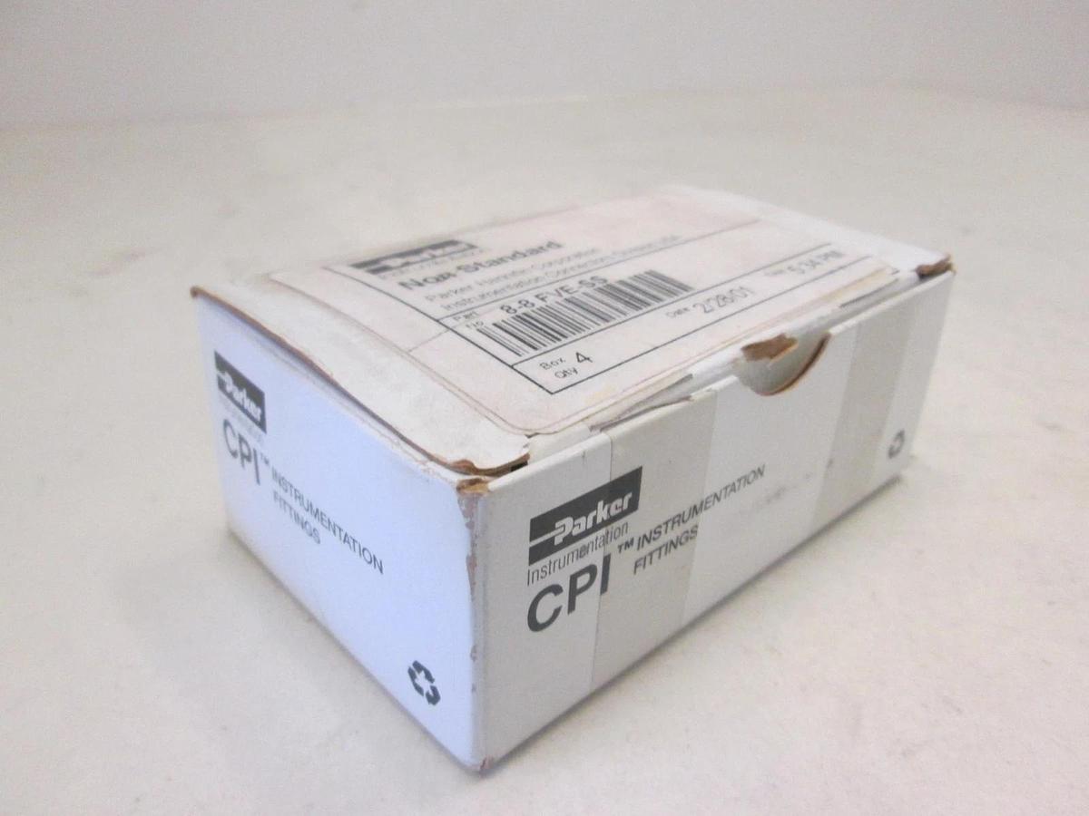 Parker, 8-8 FVE-SS, 45 Degree Elbow Fitting, Box of 4, New