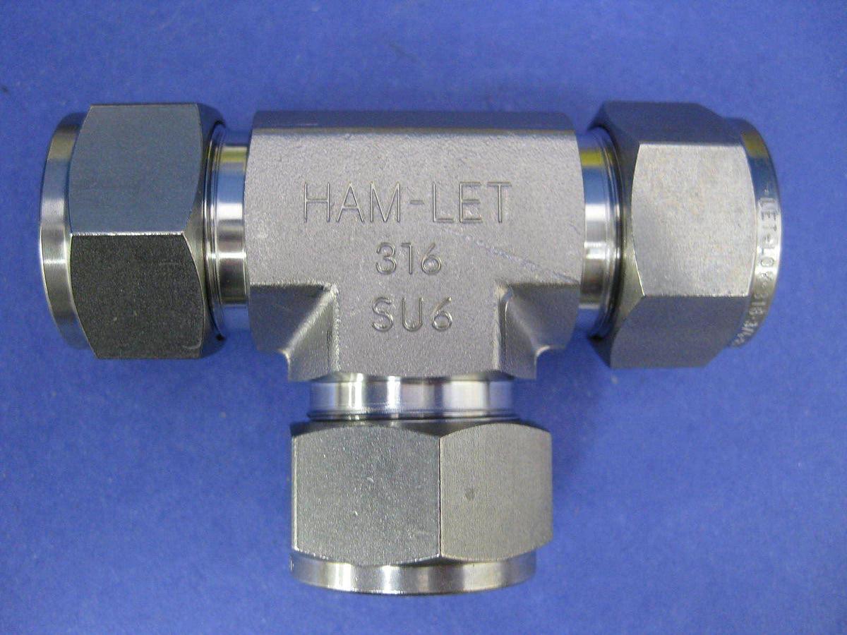 Ham-Let 764LSS3/4 Union Tee with Let-Lok Tube Fittings, 3/4", Lot of 2 NEW