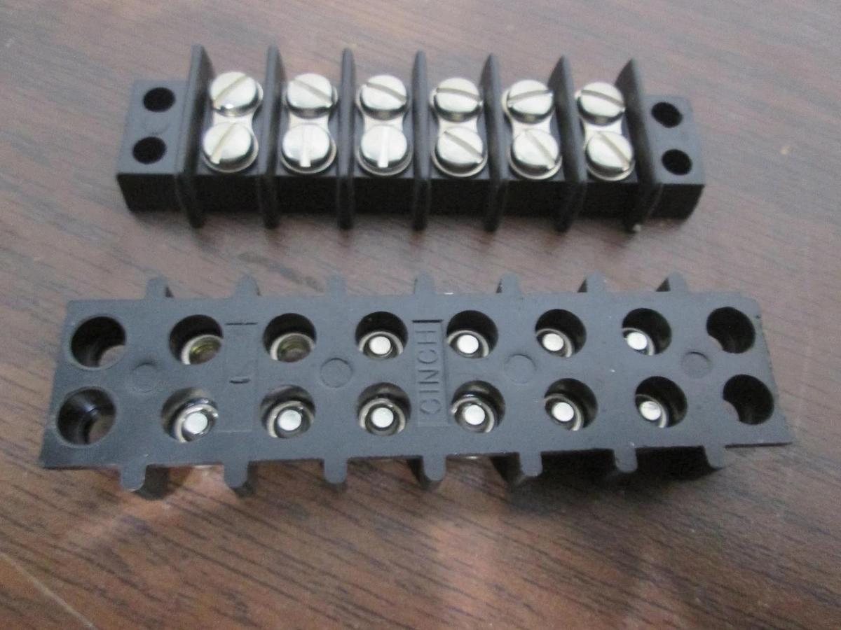 Used Cinch, 6 Position Terminal Block, Used, Lot of 2
