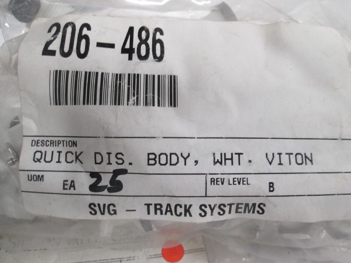 SVG, Quick Disconnect, White Body, Viton, 206-486, New, Lot of 107