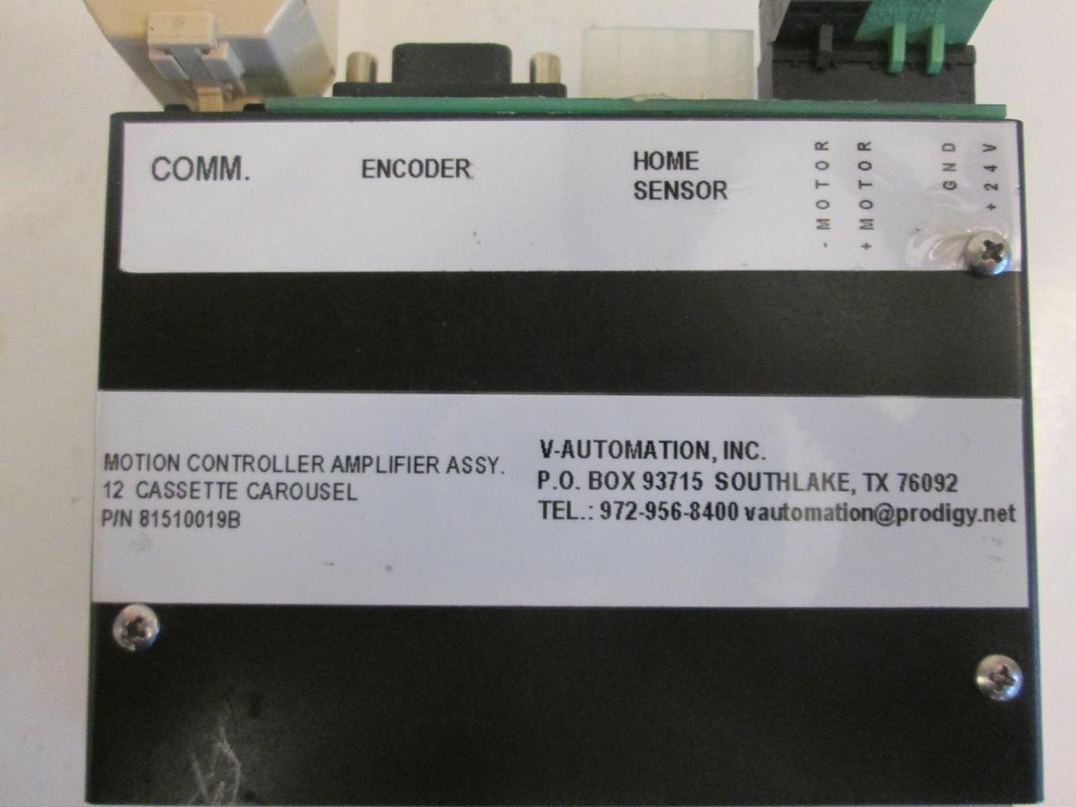 Used V-Automation, 81510019B, Motion Controller Amplifier, 12 Cassette Carousel