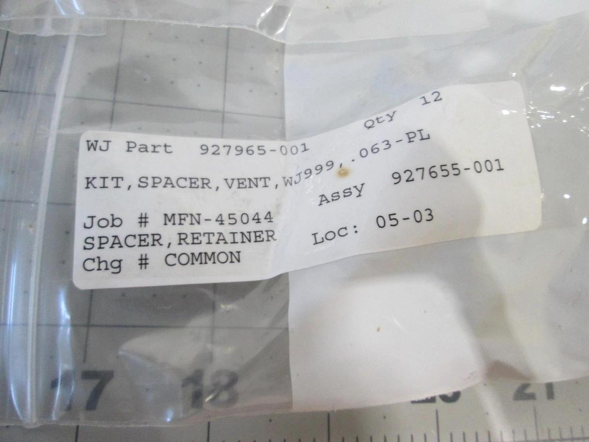 Watkins Johnson, 927655-00, WJ999 APCVD Vent Spacer Kit, New