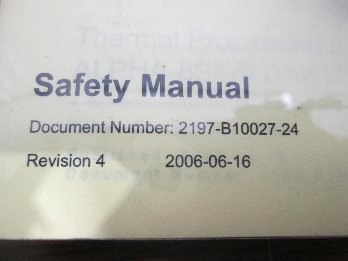 TEL Tokyo Electron, ALPHA-8SE/ATP/ATPf, 2197-B10027-24, Safety Manual, New