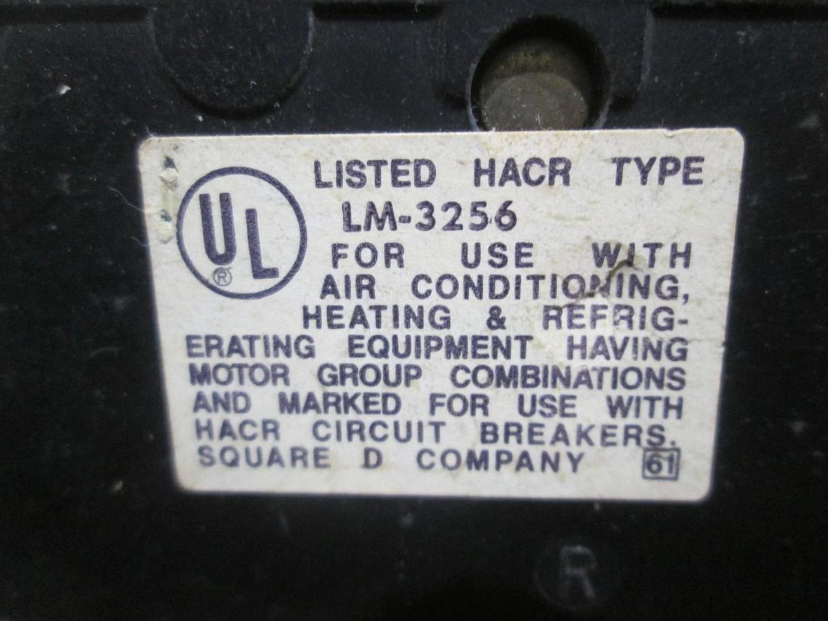 Used Square D, LM-3256, HACR Type, 30A, Three Pole Circuit Breaker, Used