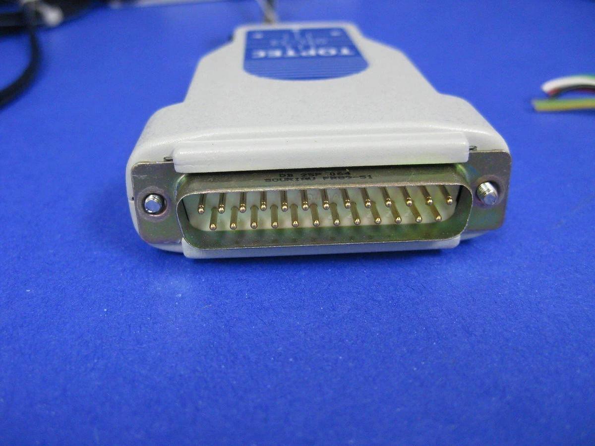Used Toshiba T0CP-200 Fiber Optic Cable Assy w/ Toptech DB25 Connectors, Used