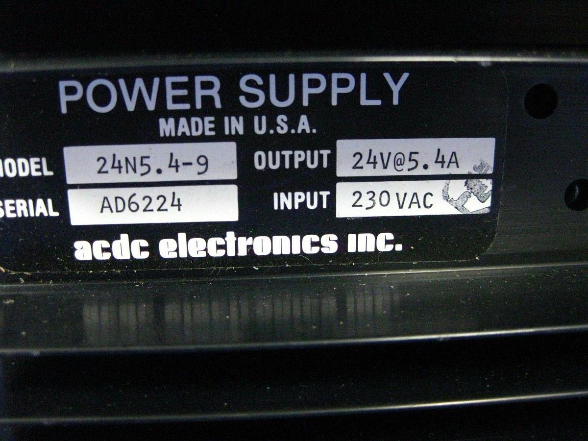 Used ACDC Electronics 24N5.4-9 Power Supply 24V@5.4A, 230 VAC