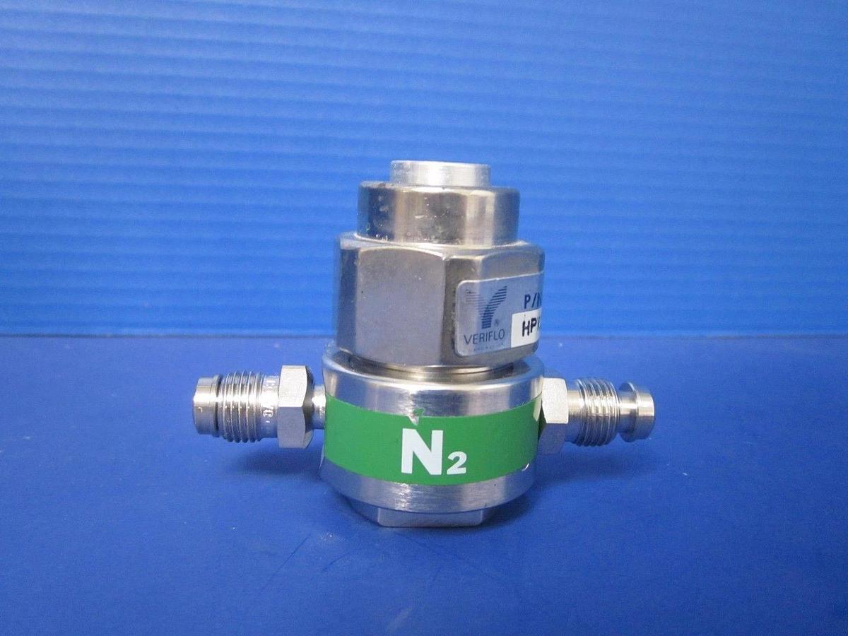 Used Veriflo HPV210S with Purge / Vent Button, 2 Ports - 1/4" Male VCR, Used