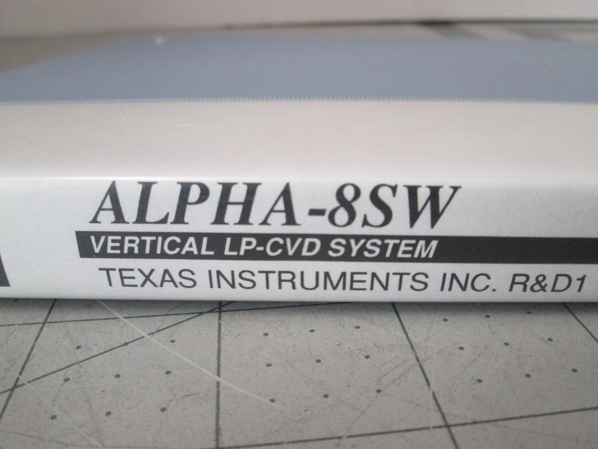 Used TEL Tokyo, ALPHA-8SW, Parameter Edit Manual, REV 3.0, Used