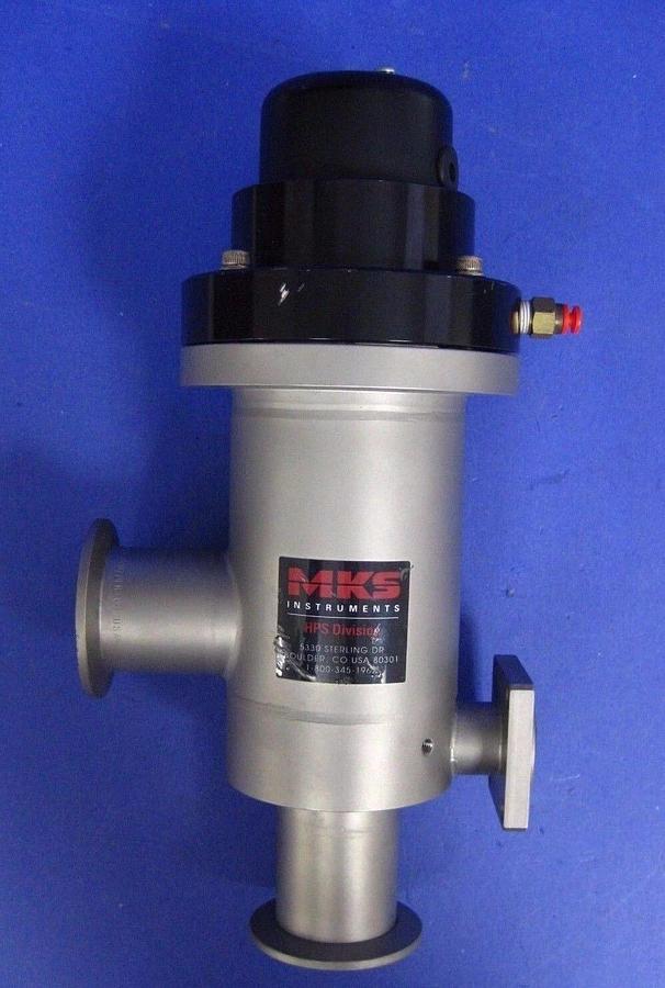 Used MKS HPS V2-040-AK-225-CLVNH 2-Stage Vacuum Valve, Right Angle, for parts