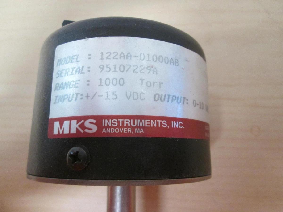 Used MKS Baratron, 122AA-01000BB, Transducer, 93185326A 1000 Torr, Used