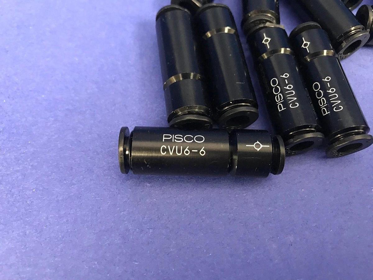 PISCO CVU6-6 Check Valve Straight Union, New Lot of 4