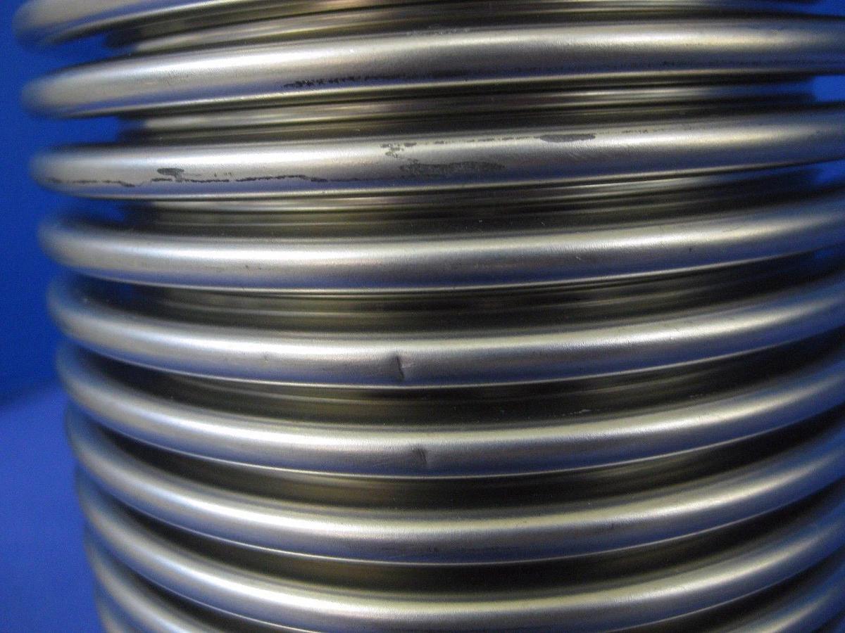 Used Stainless Steel Flexible Bellows Assembly ISO-80, 6" overall length, Used