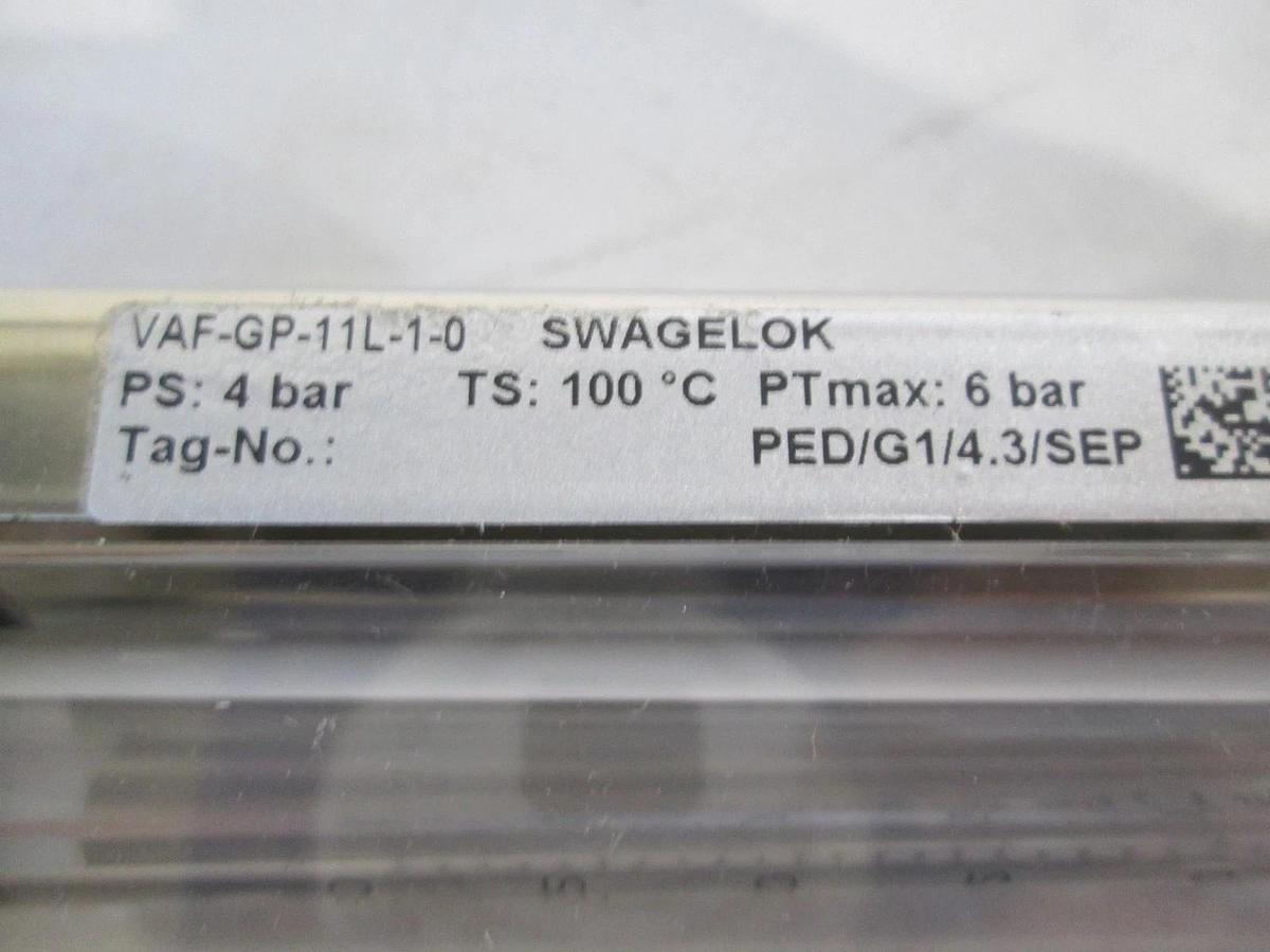 Used Swagelok, VAF-GP-11L-1-0, Flow Meter, Used