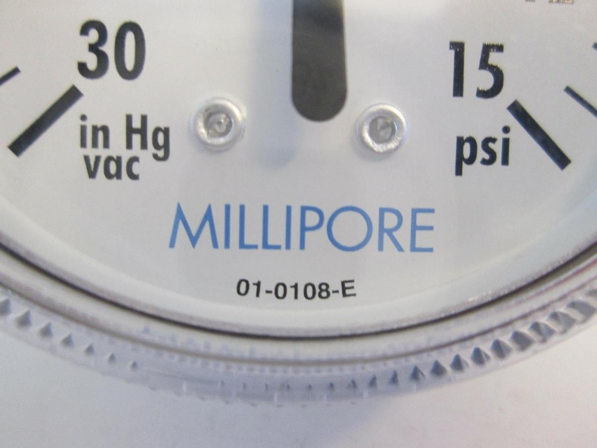 Used Millipore Pressure Gauge 30-0-15 psi, 1/4" NPT, Used