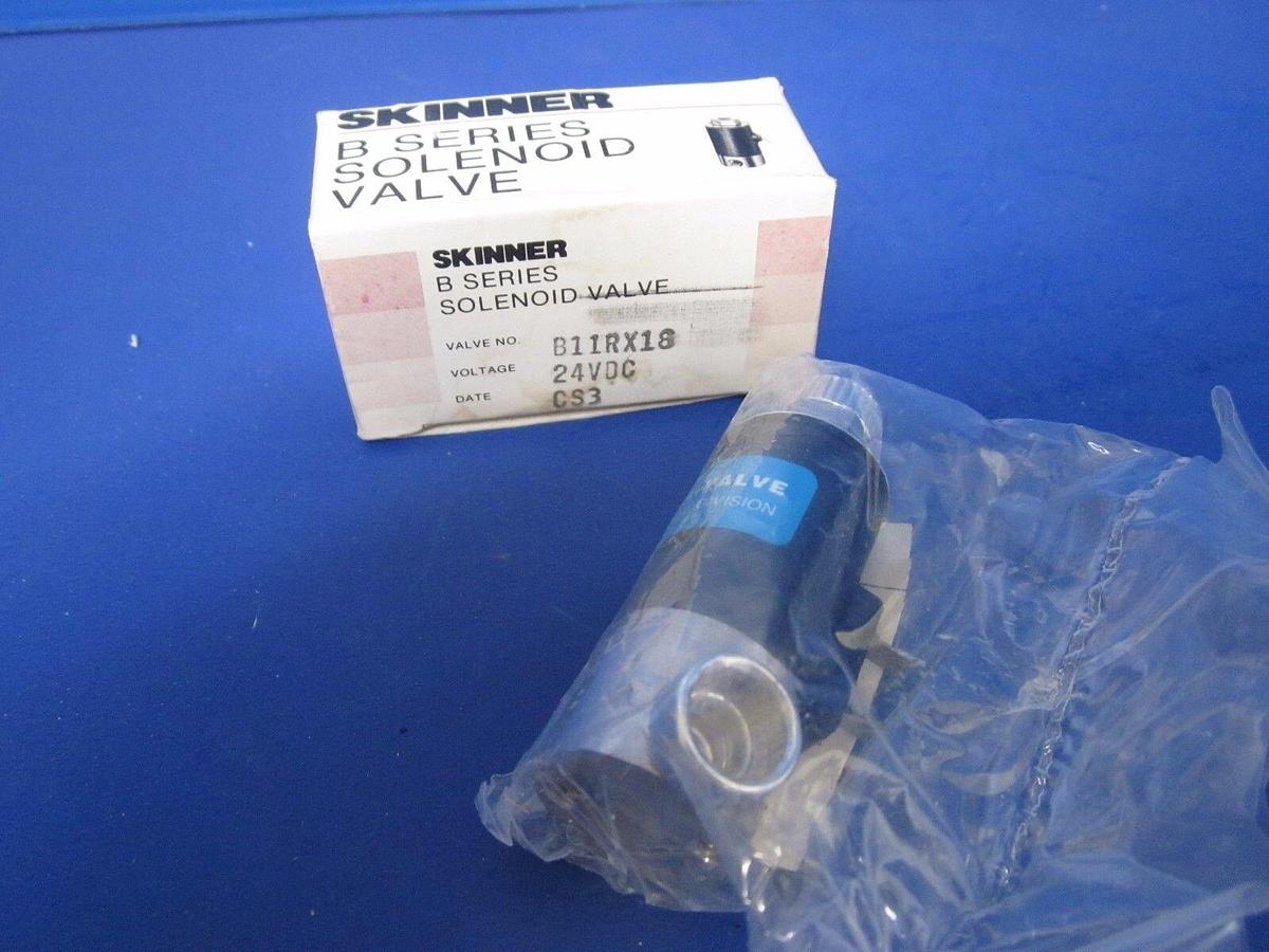 SKINNER B11RX18N Solenoid Valve, 2 Way, 24 VDC, Cleaned for O2, New