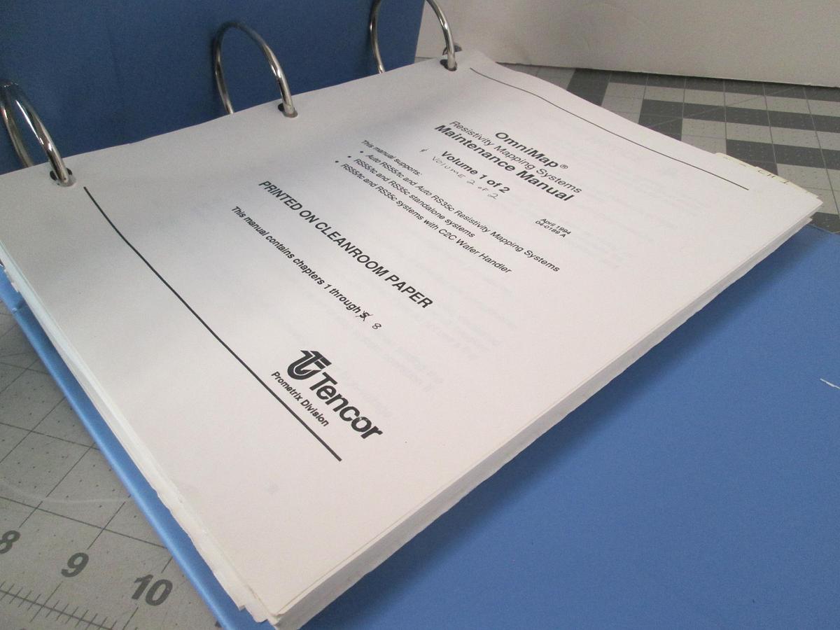 Used Tencore, OmniMap, Resistivity Mapping Systems, Maintenance Manual, Volume 1 and 2, Used