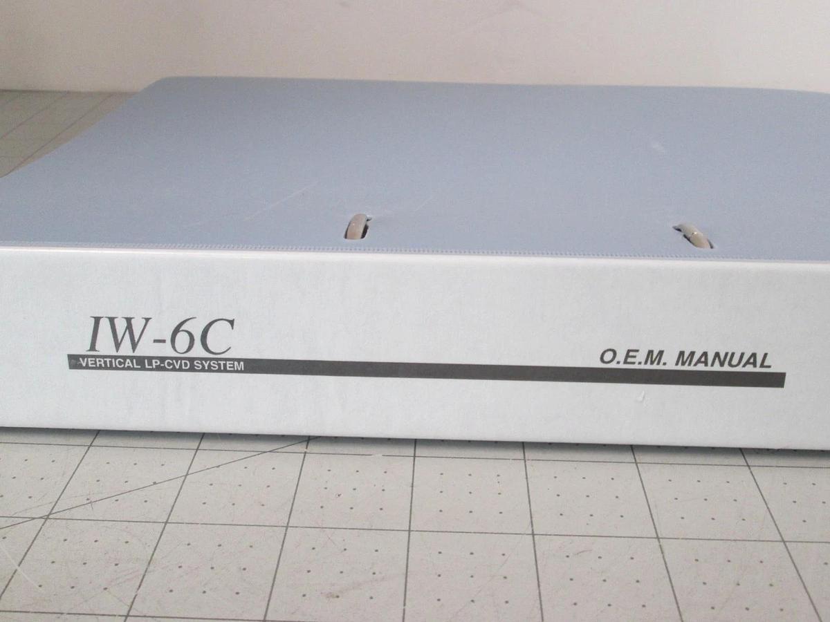 Used TEL Tokyo, IW-6C, O.E.M. Manual, TEOS, Used