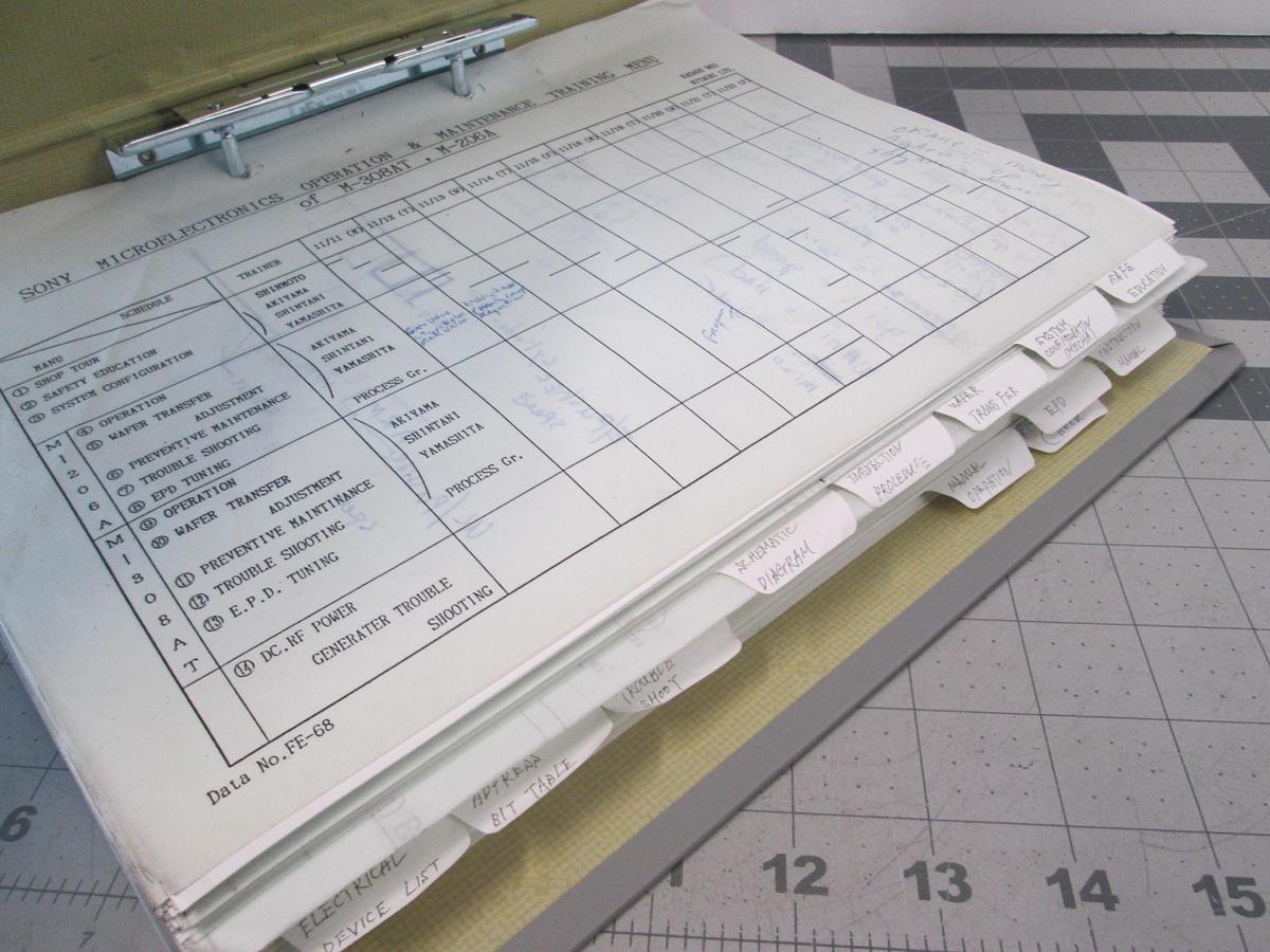 Used Hitachi, Operation and Maintenance Training Menu of M-308AT, M-206A, Used