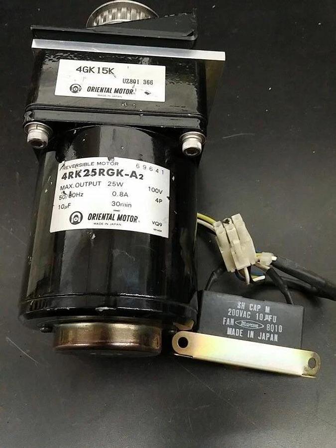 Used Oriental motor 4gk15k and 4rk25rgka2 assembly, used