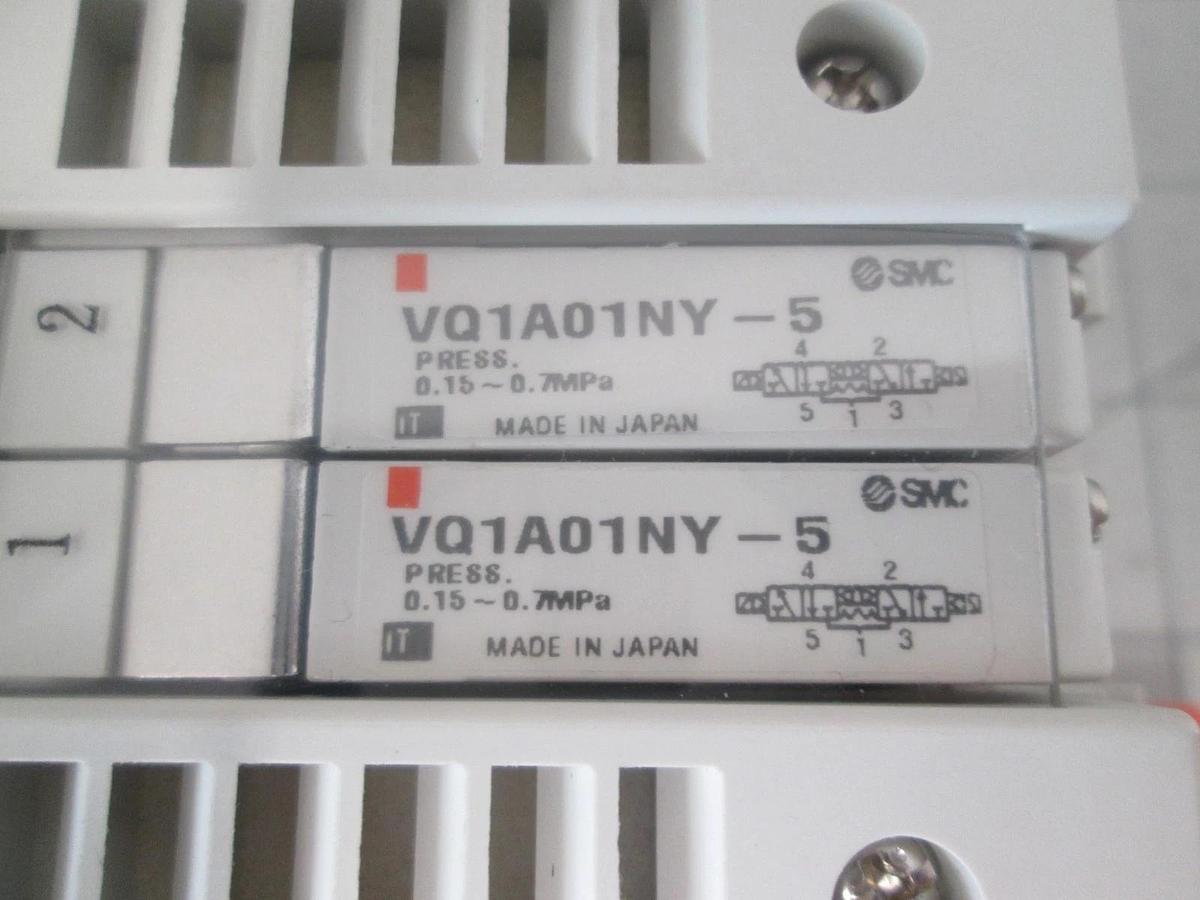 SMC, Pneumatic Valve Assy,VV5Q11-02-DA10203 & VQ1A01NY-5, Used