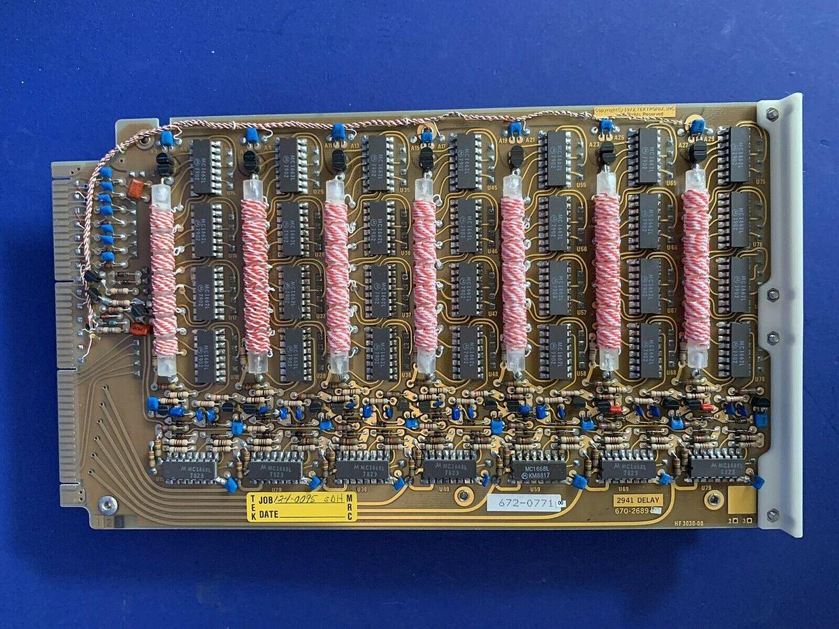Used Tektronix 2941 Delay PCB Assy, 672-0771-00