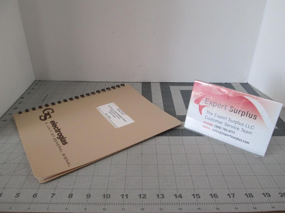 Used Electroglas, Model 2001x, Automatic Wafer Prober Operators Manual, Setup, Used