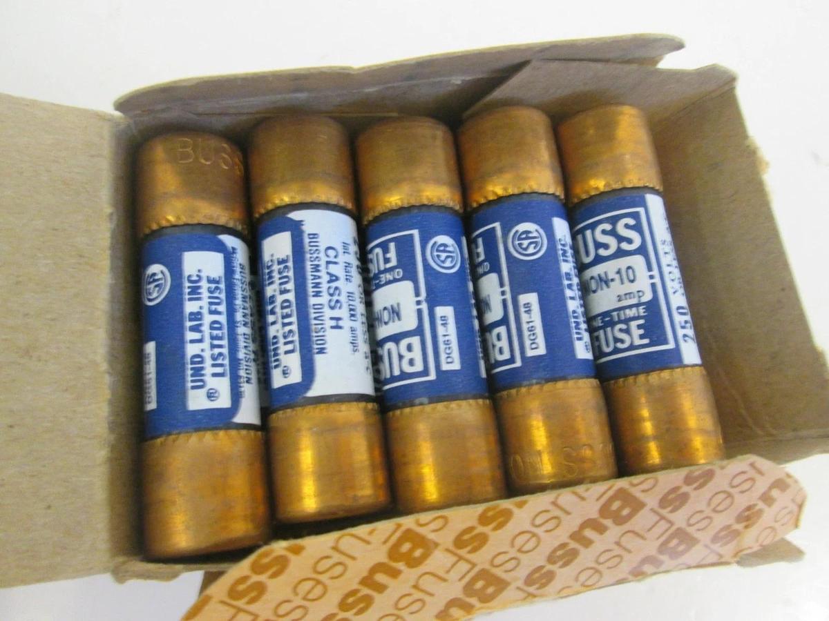 Bussmann Non 10 Amp One Time Fuse, Lot of 10