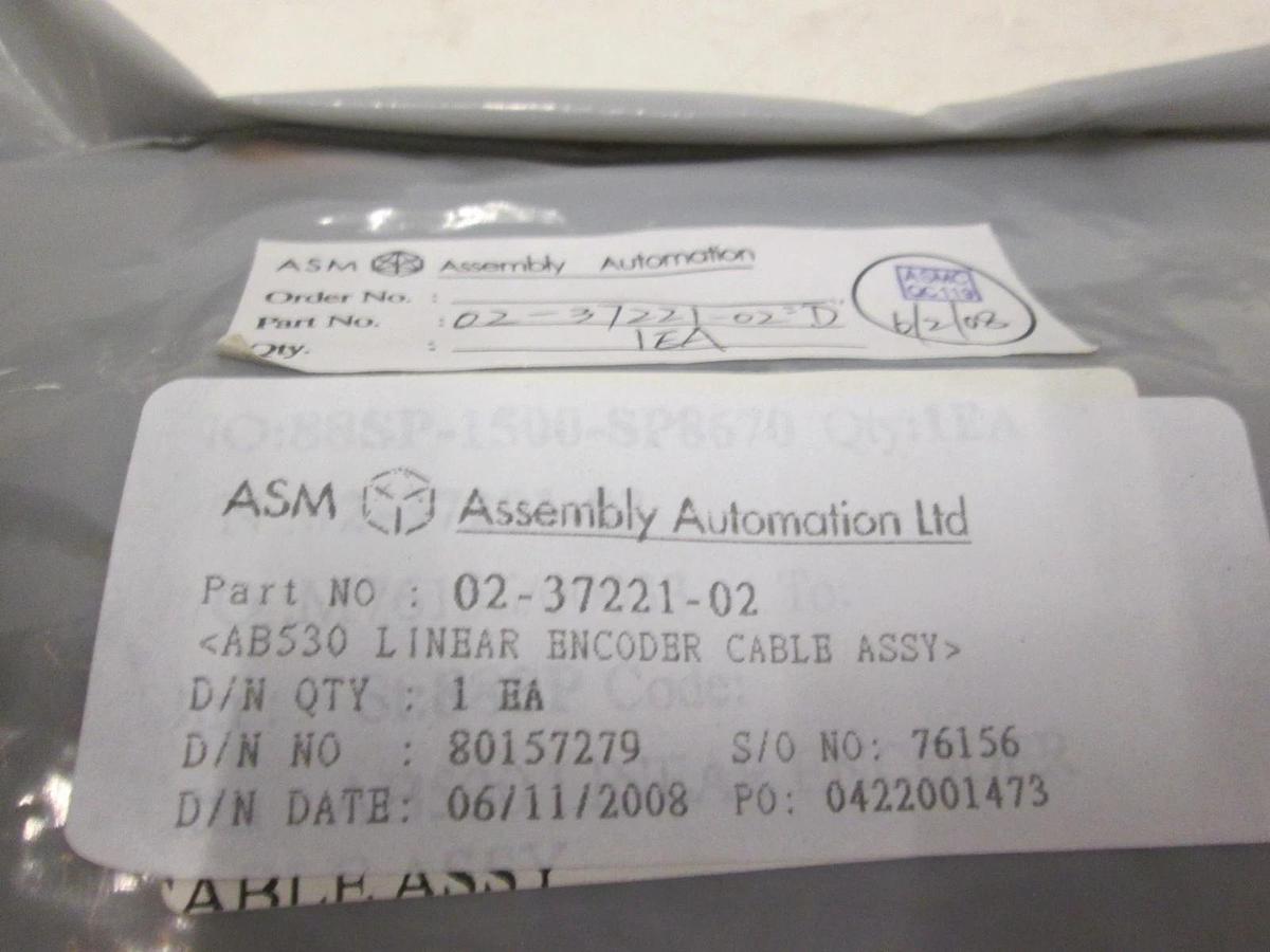 ASM, AB530 Linear Encoder Cable Assy, 02-37221-02, New