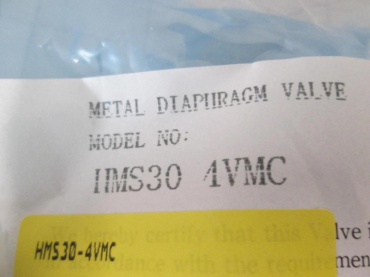 Hamlet, HMS30-4VMC, Metal Diaphragm Valve, New