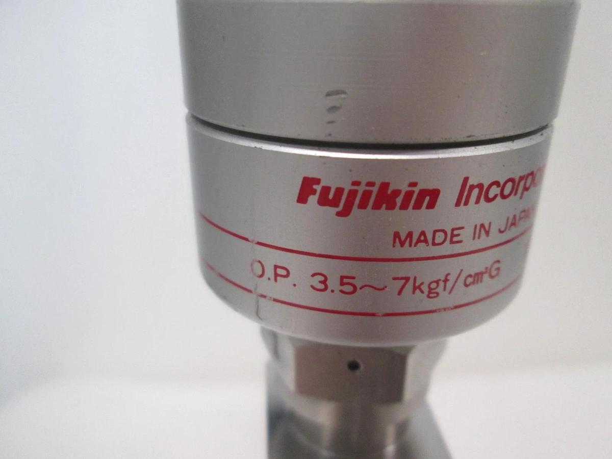 Used Fujikin, 0120-064661, N.C. Gas Assy w/ Millipore FJFG 02P RU Filter, Used