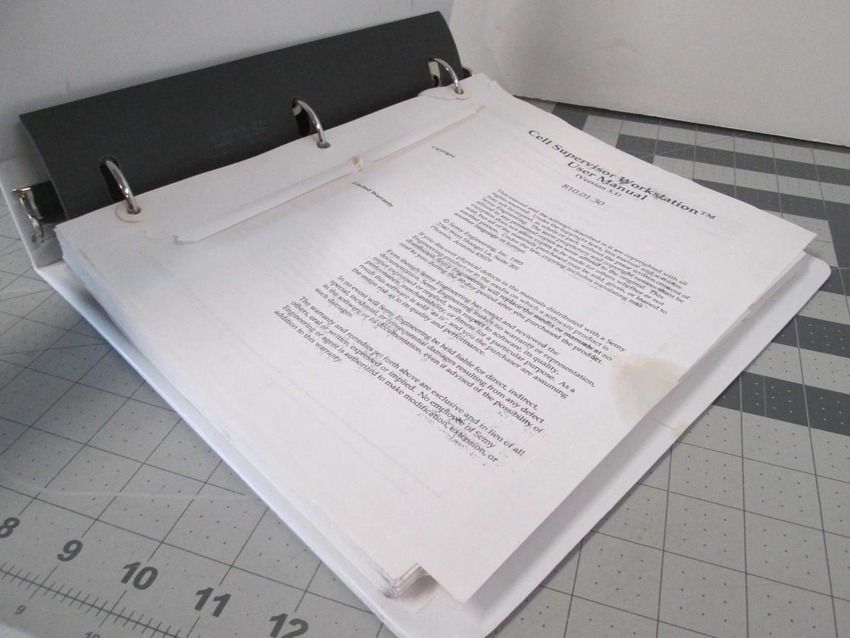 Used Semy, 810.01.30, Cell Supervisor Workstation, User Manual, Used