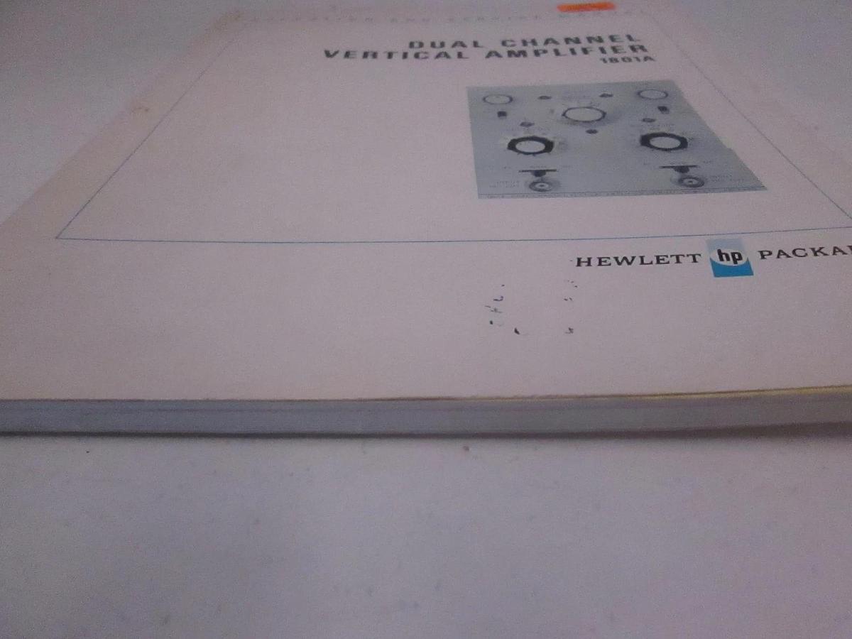 Used HP Dual Channel Vertical Amplifier 1801A Operating and Service Manual, Used