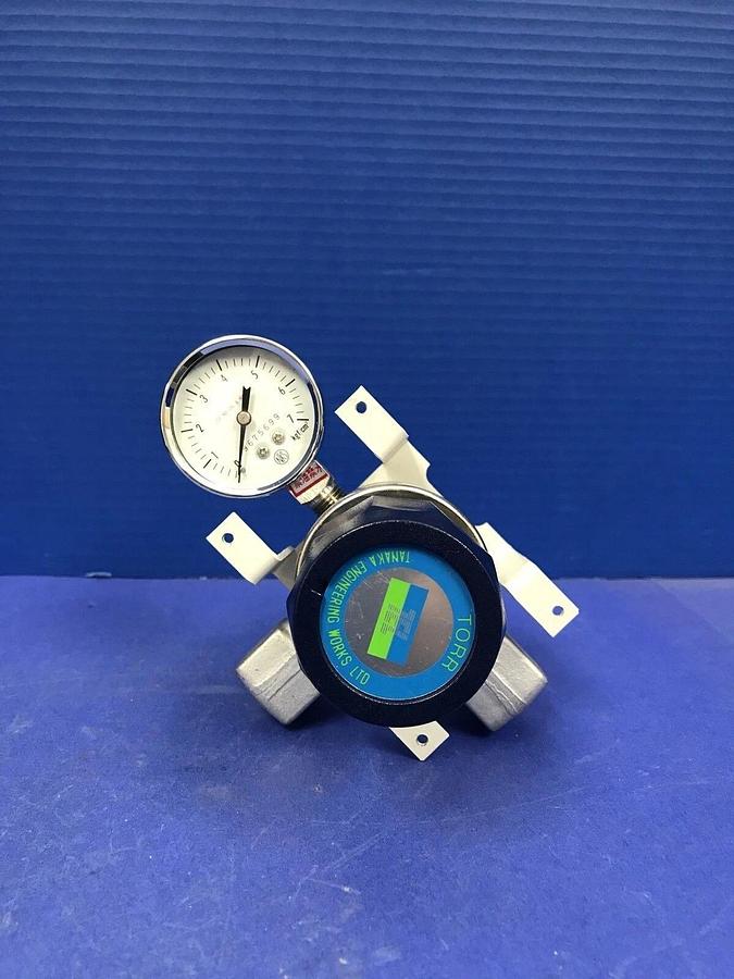 Used Tanaka Engineering TORR- 50LU6 Regulator w/ Gauge, TEL Tokyo Electron, Used