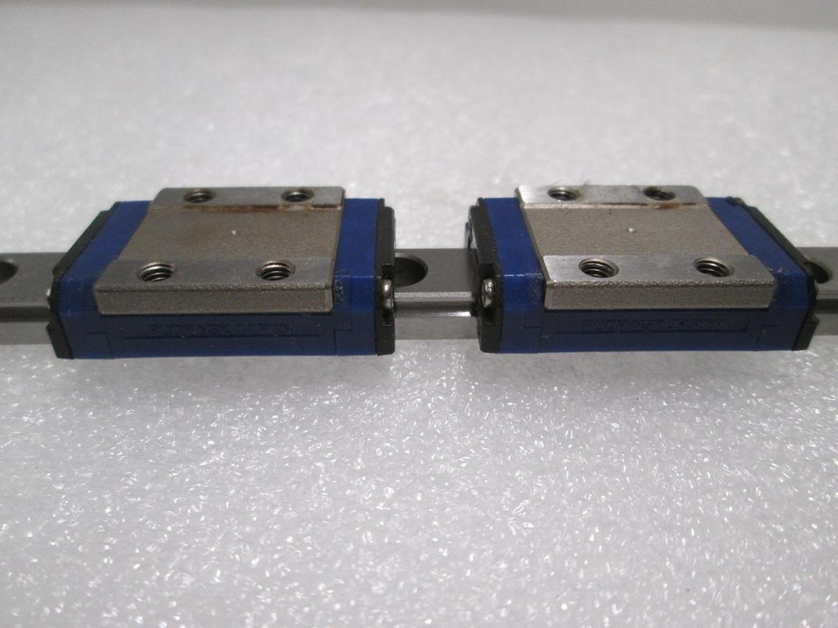 Used NSK, PUO9, Linear Bearing Guide Block w/ Guide Rail, Used