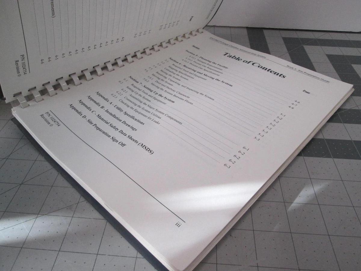 Used Ulvac, Enviro Single Chamber Advanced Strip System Preparation Guide, Used