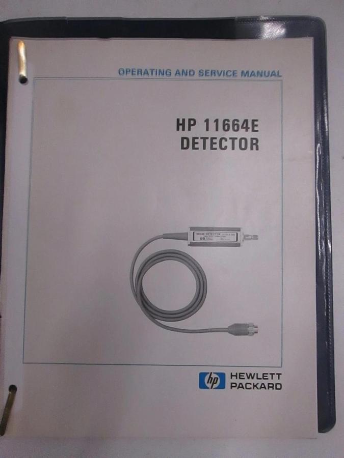 Used HP 11664E Detector Operating and Service Manual, Used
