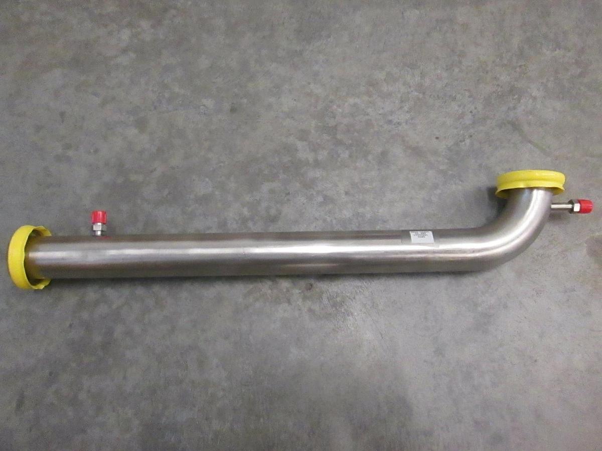 Used AMAT, 0050-34024, Stainless Steel Elbow Vacuum Line with 2 Ports, New