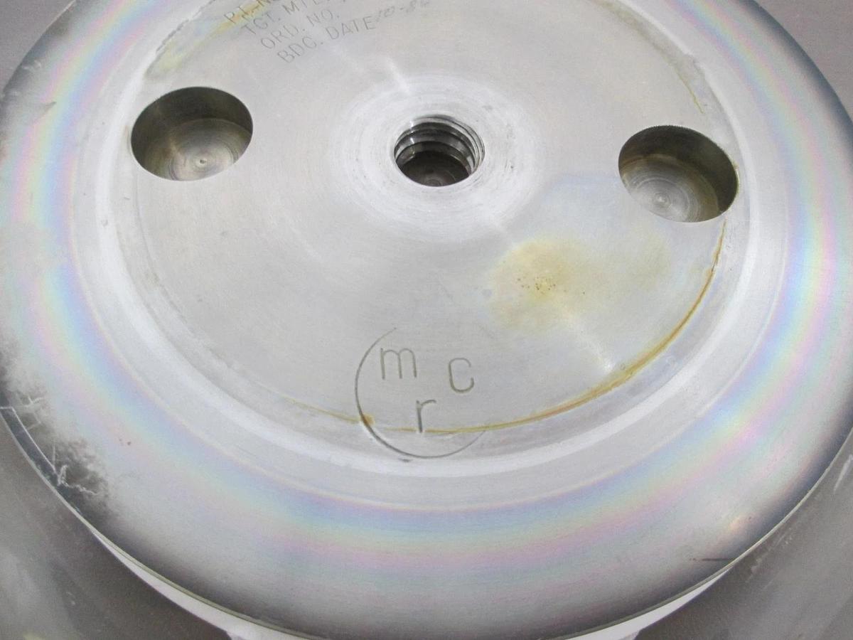 Used MRC, 808-03-005, 5″ Stainless Steel ZINC Backing Plate, Sputtering Target, Used