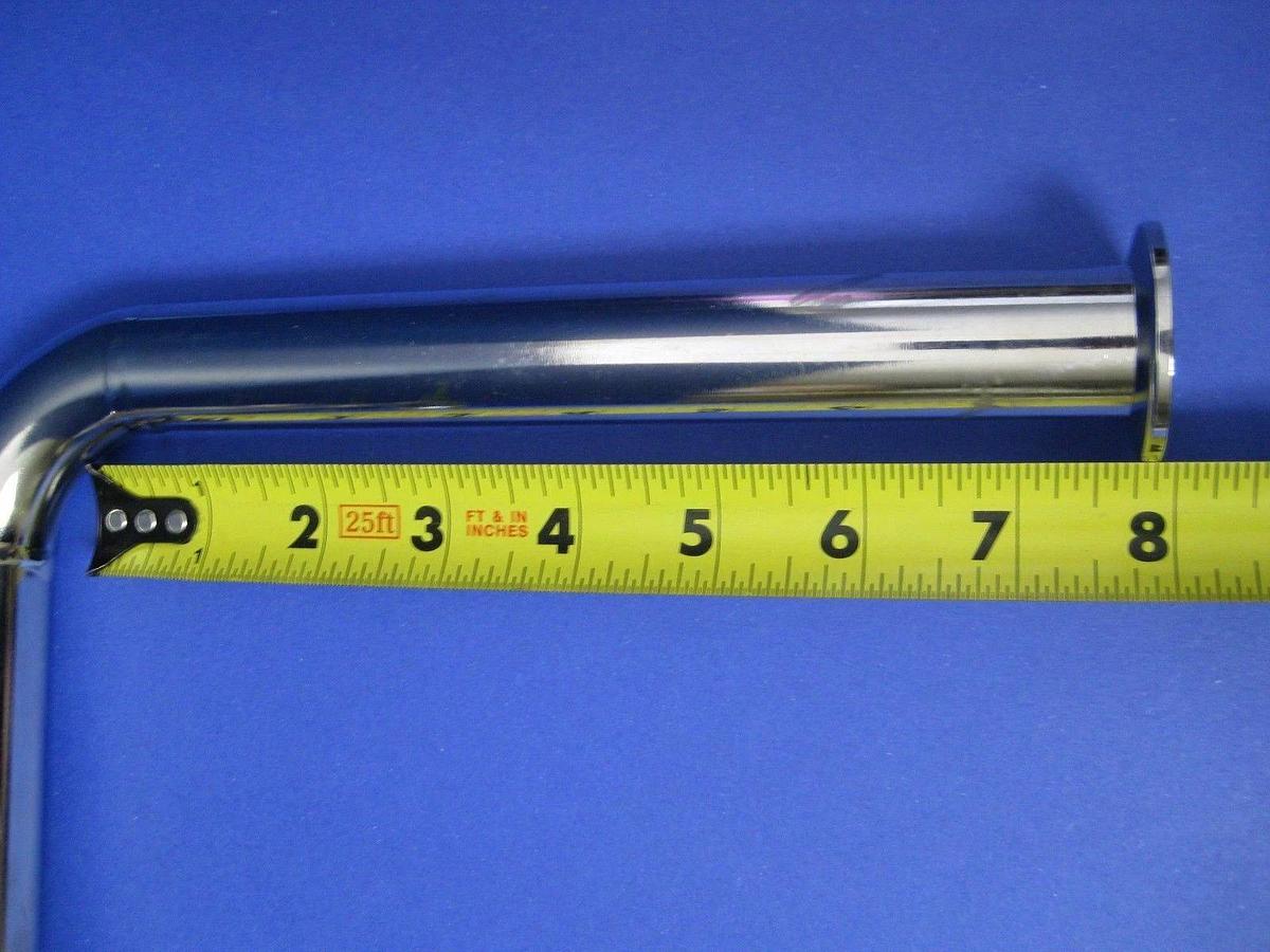SS Vacuum Pipe, 90° Elbow w/ Tee, NW25 x NW40 x NW40, AMAT 0050-31694, New