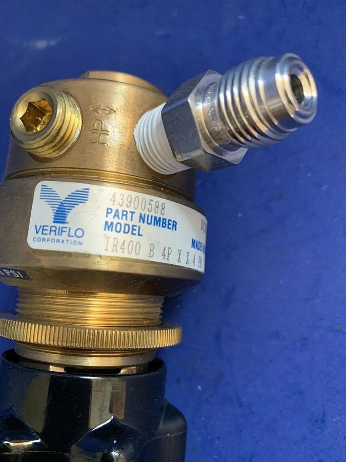 Used Veriflo IR400B4PXX4PM Brass Regulator, 4 Ports, 1/4" MVCR, Used