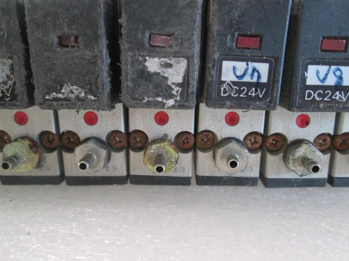 Used Koganei, 030E1, Solenoid Valve Block Assy, w/ YM10T Block, 9 Valve, Used