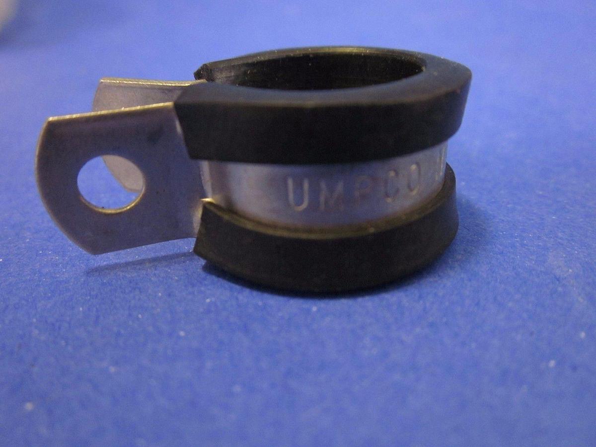 Umpco NAS1317 CRES Loop Clamp C11N with Chloroprene Rubber Cushion, Lot of 100