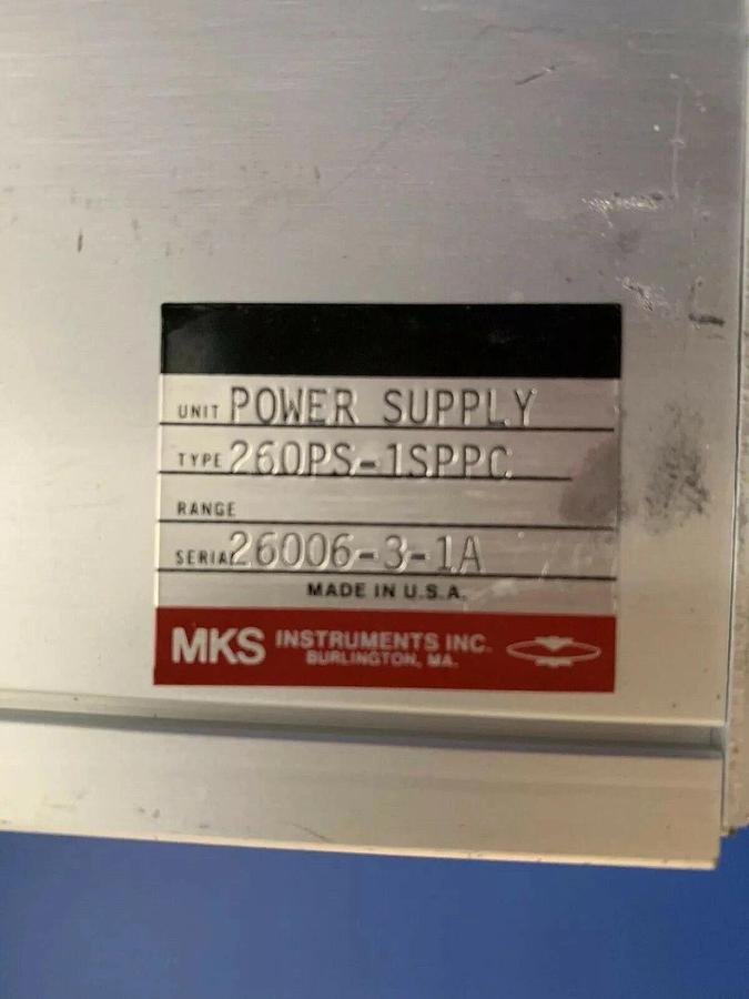 Used MKS Type 260 PS-1 Power Supply 260PS-1SPPC, Used