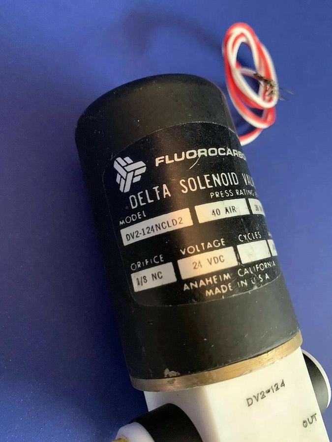 Fluorocarbon DV2-124NCLD2 Delta 2-Way Teflon Valve, Normally Closed, New