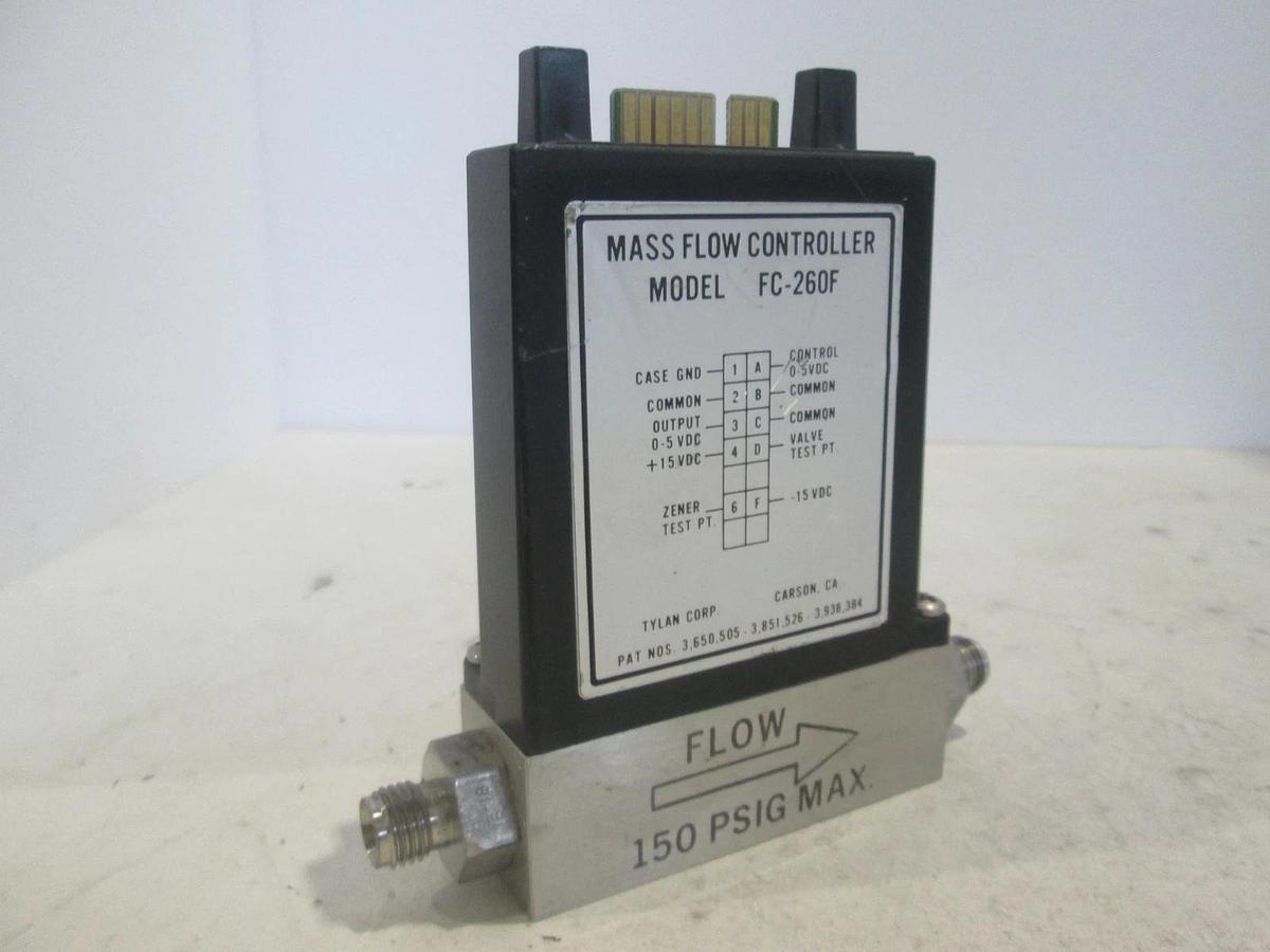 Used Tylan, FC-260F, Mass Flow Controller, 2 SLPM, HCL, Used