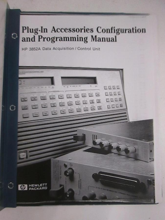 Used HP Model 3852A Plug-In Accessories Configuration and Programming Manual, Used