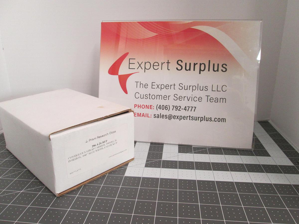 Used Prism Research Glass, 286-4-26-RFP, Contiguous Strap Carrier 100mm 26 Position
