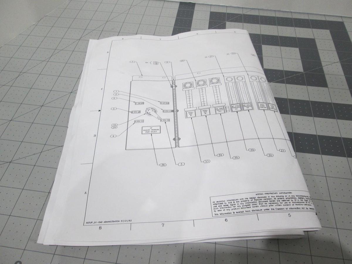 Used Watkins Johnson, 1000 Flowmeter Panel Assy, 911890-001, New
