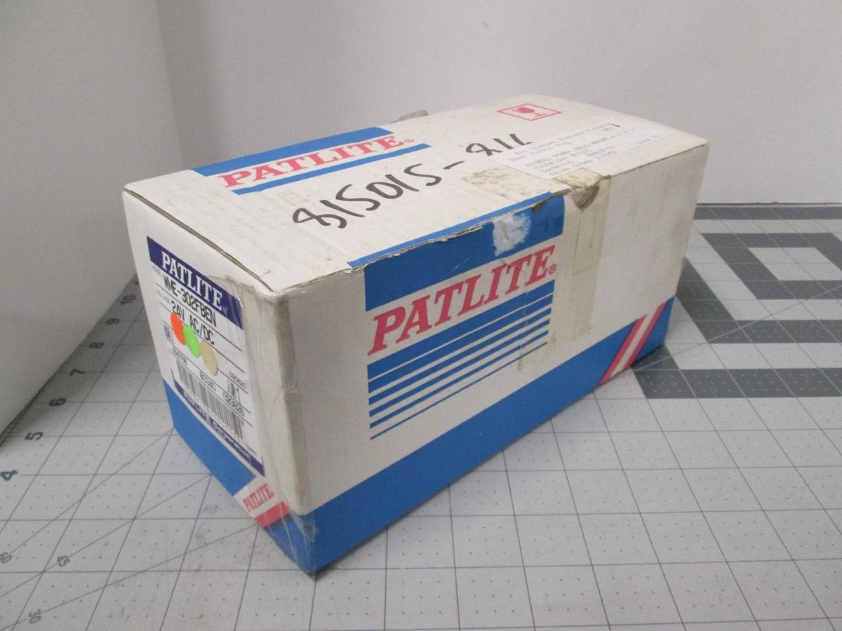 Patlite, WME-302FBEN, WME Series Signal Tower, Wall Mount, Y/G/R, New